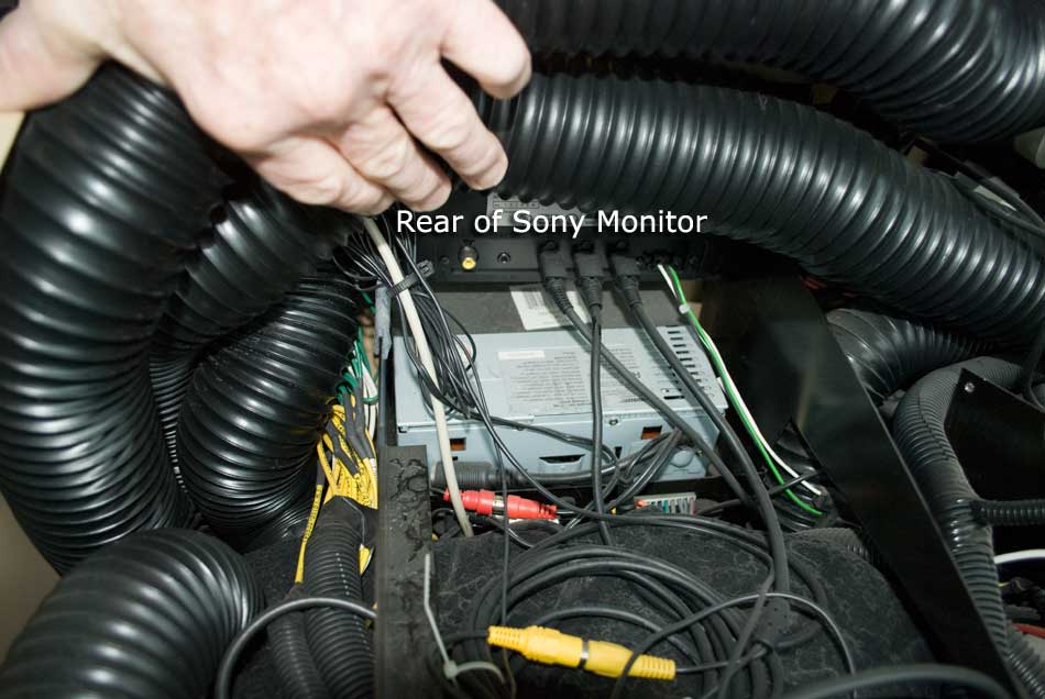 Rear of the Sony monitor