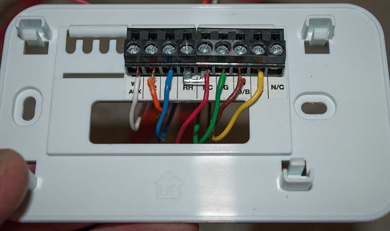 Picture of the Ecobee wiring 