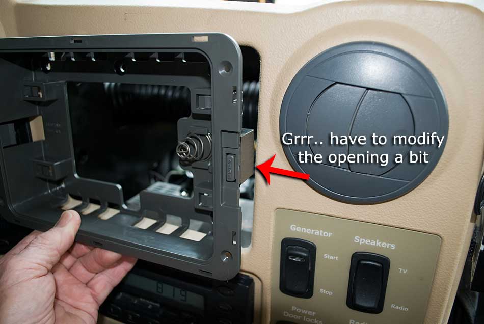 Modifying the dash opening