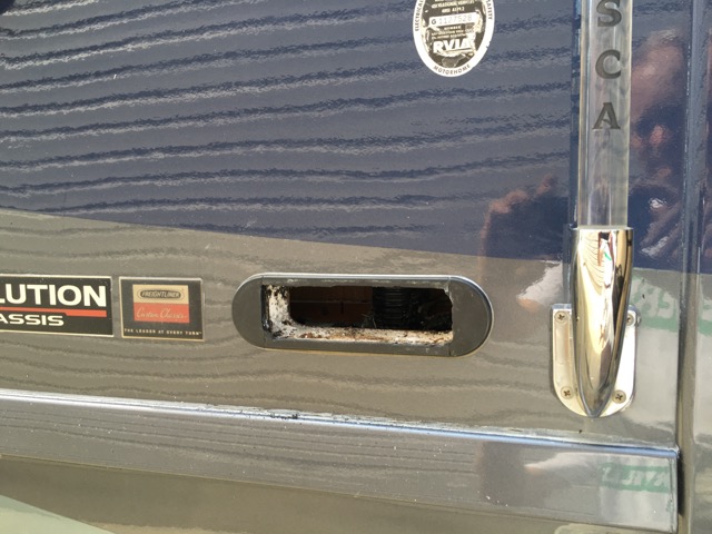 The keypad hole