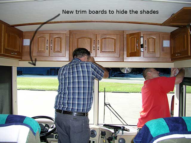 Cockpit trim boards or valances