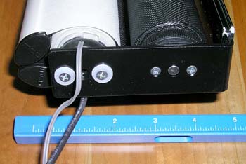 Closeup of the shade mechanism