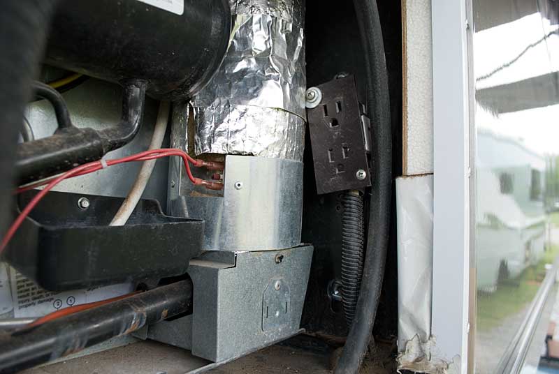 Location of the AC outlet