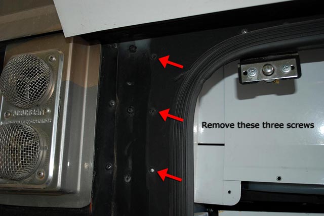 The hard to find 'magic' three screws that help hold the top panel
