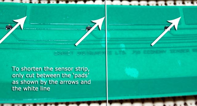 Where to cut the SeeLevel sensor strip