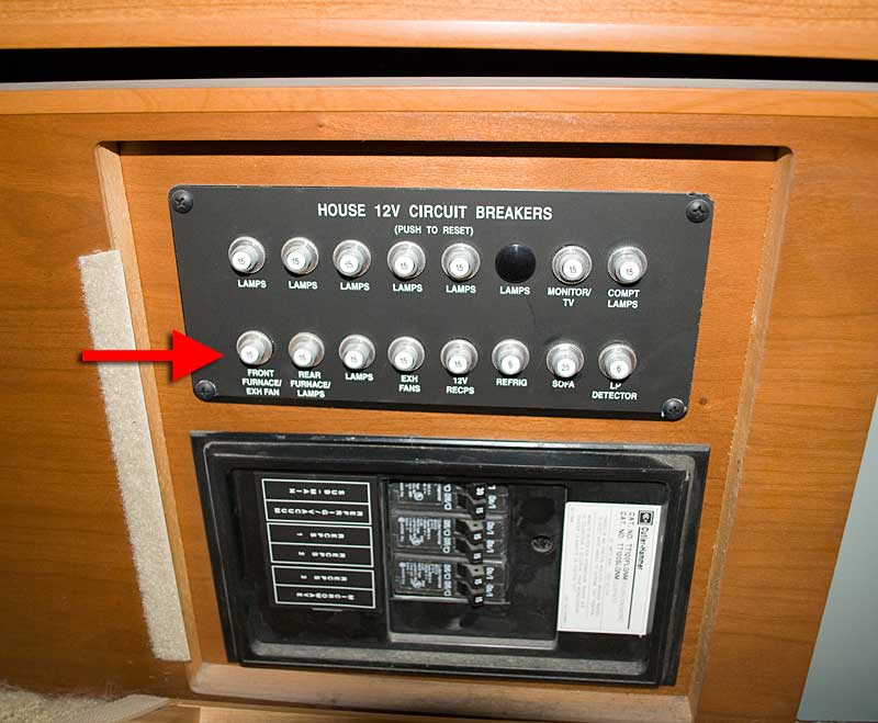 Breaker panel - front side