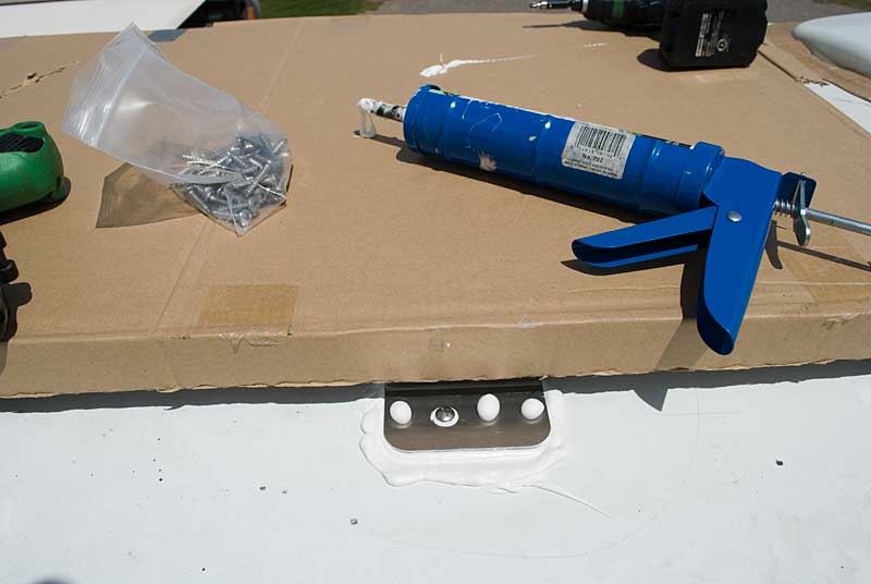 One screw in two feet to get started
