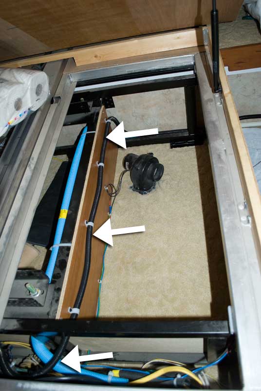Under the bed wiring