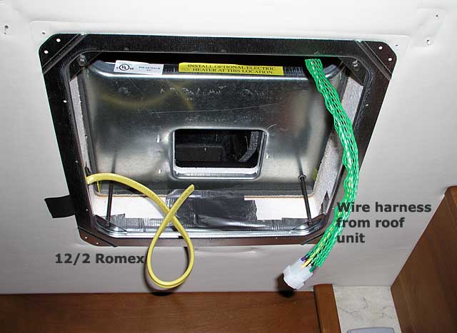 Inside view - mounting frame is attached
