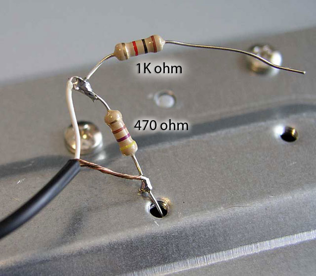 Resistor wiring ready to install