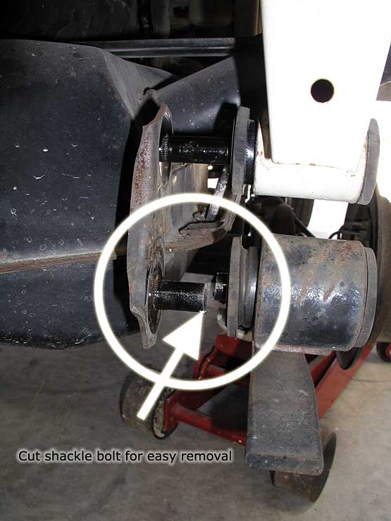 Easiest to cut the leaf hangar stud