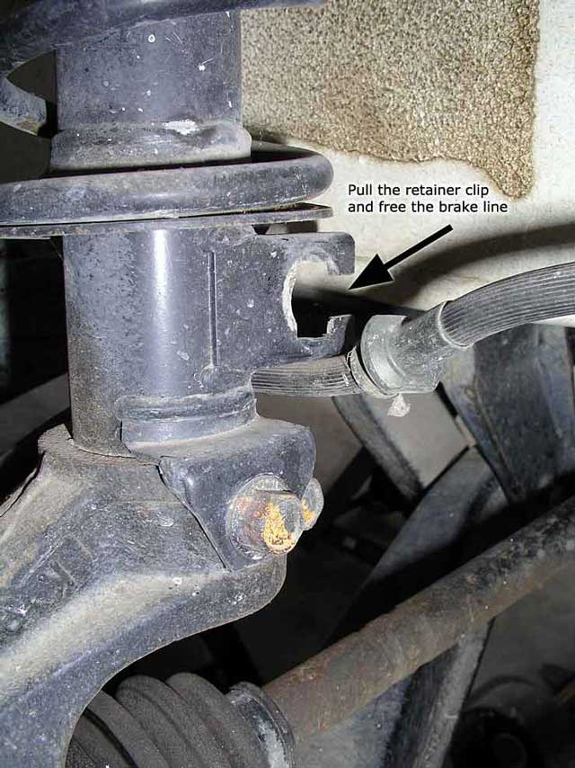 Removing the brake line